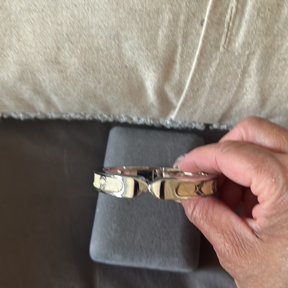 Stella & Dot Snakeskin Leather Bracelet Silver tone - Picture 2 of 6